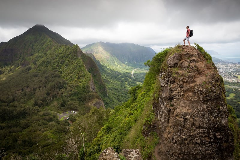 Hiking in nature